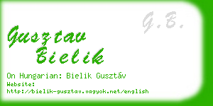 gusztav bielik business card