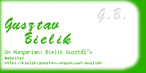 gusztav bielik business card